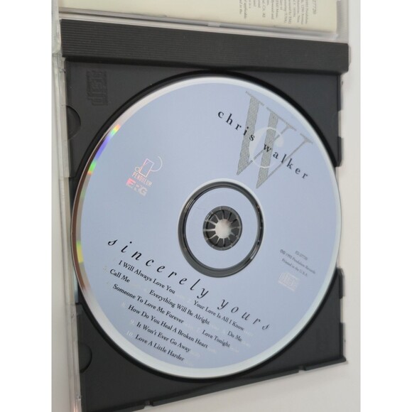 Sincerely Yours by Chris Walker (Bass) (CD, Nov-1993, ERG) Contemporary R&B Soul - Picture 4 of 5